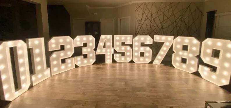 Marquee numbers 0-9 rental set